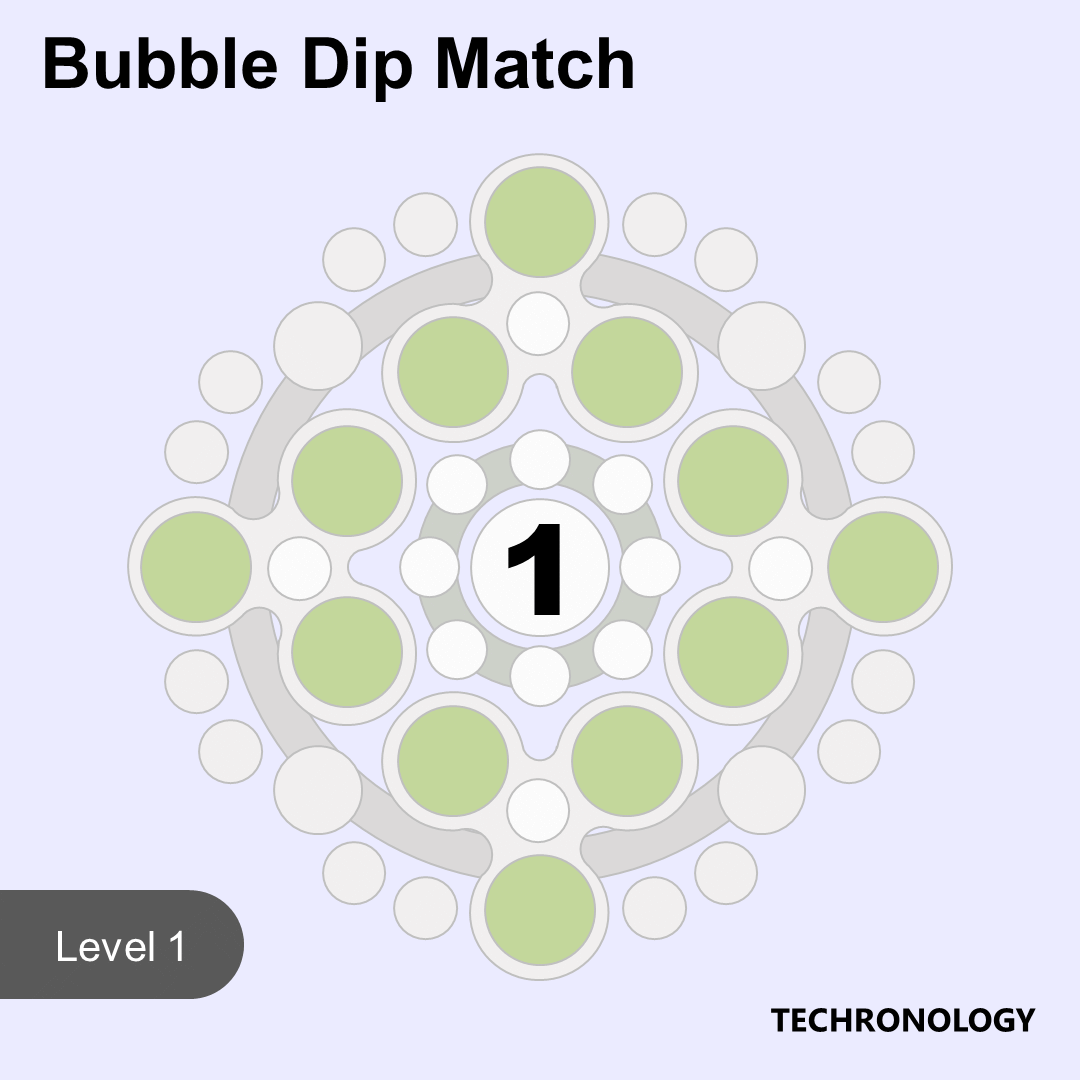 Bubble Dip Match - Level 1 - Techronology