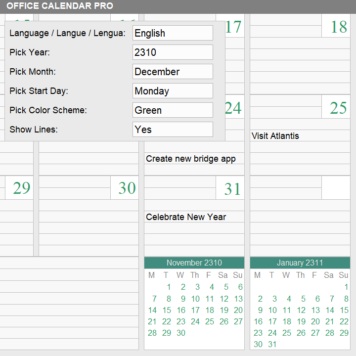Software tools | Calendars | Techronology