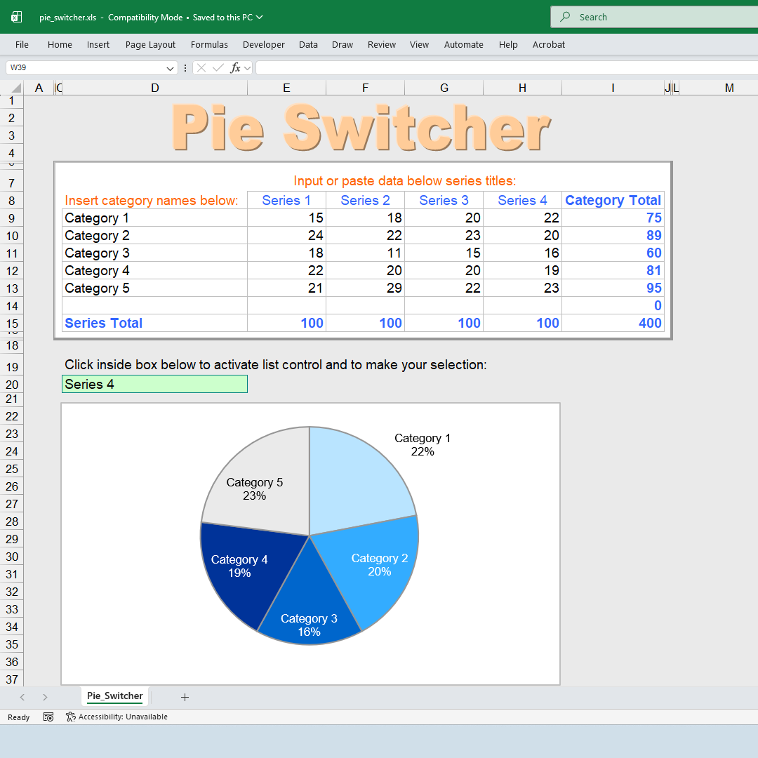 Pie Switcher tool | Techronology