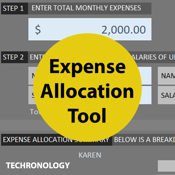 Expense Allocation Tool (EAT) for Excel