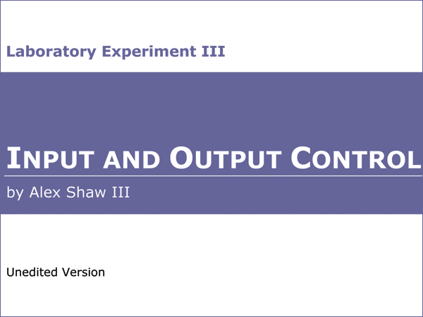 Input and Output Control - Techronology