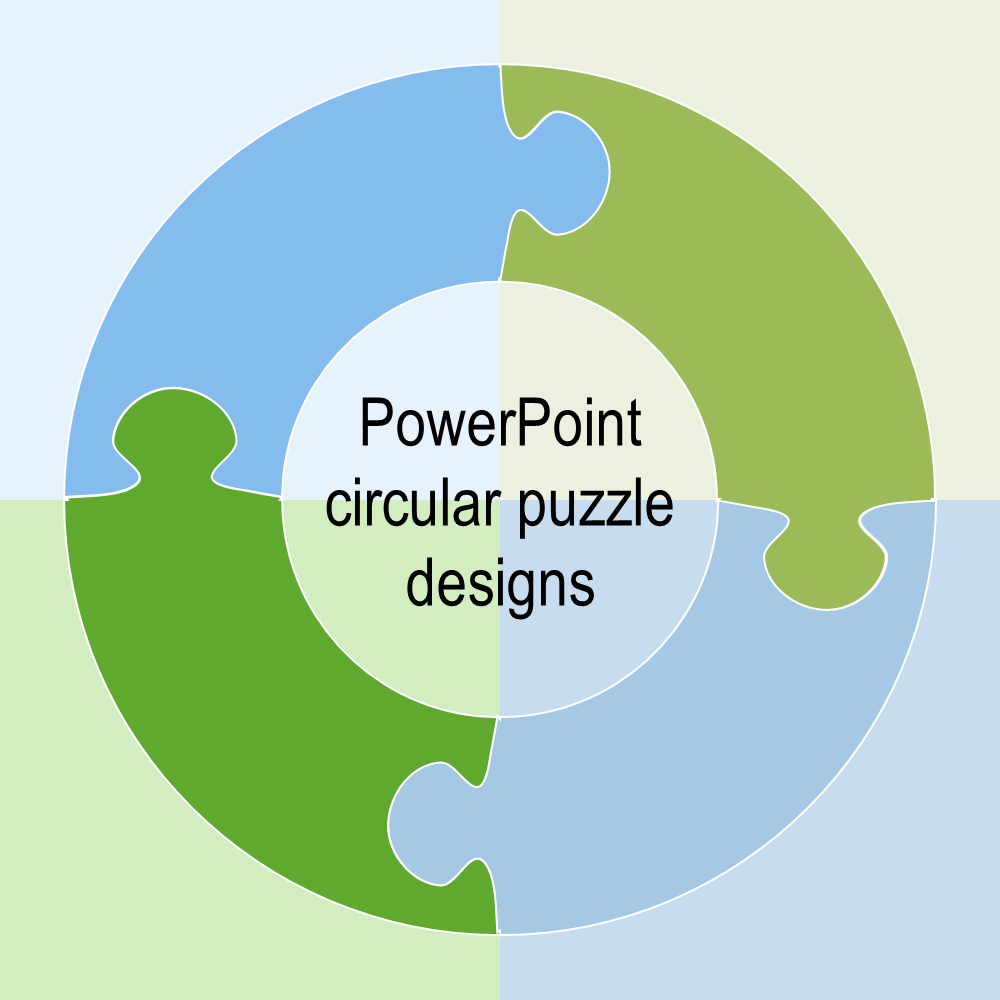 PowerPoint circular puzzle designs