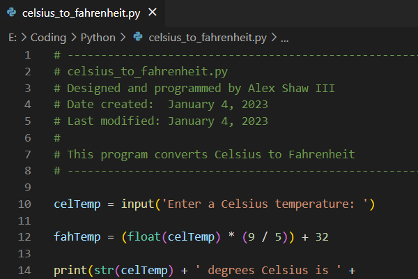 Convert Celsius to Fahrenheit in Python