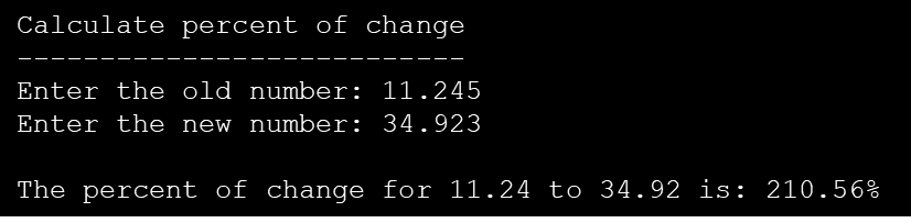 Percent of change in Python - Techronology