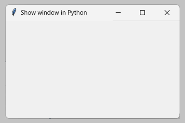 show window in python - Techronology