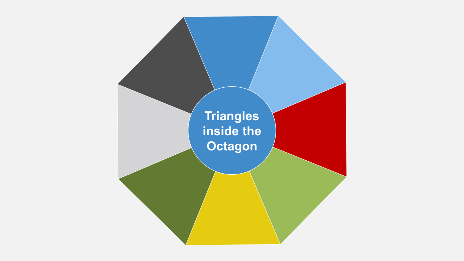 Triangles inside the octagon PowerPoint tutorial Techronology