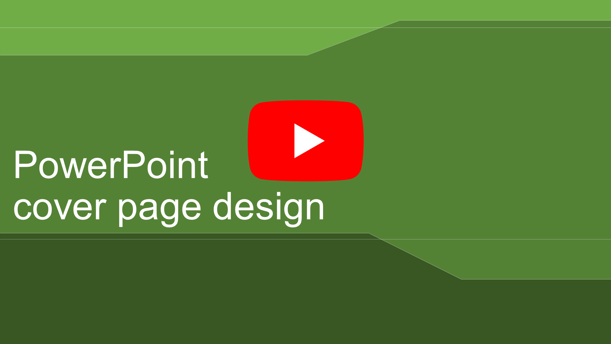 PowerPoint cover page design video