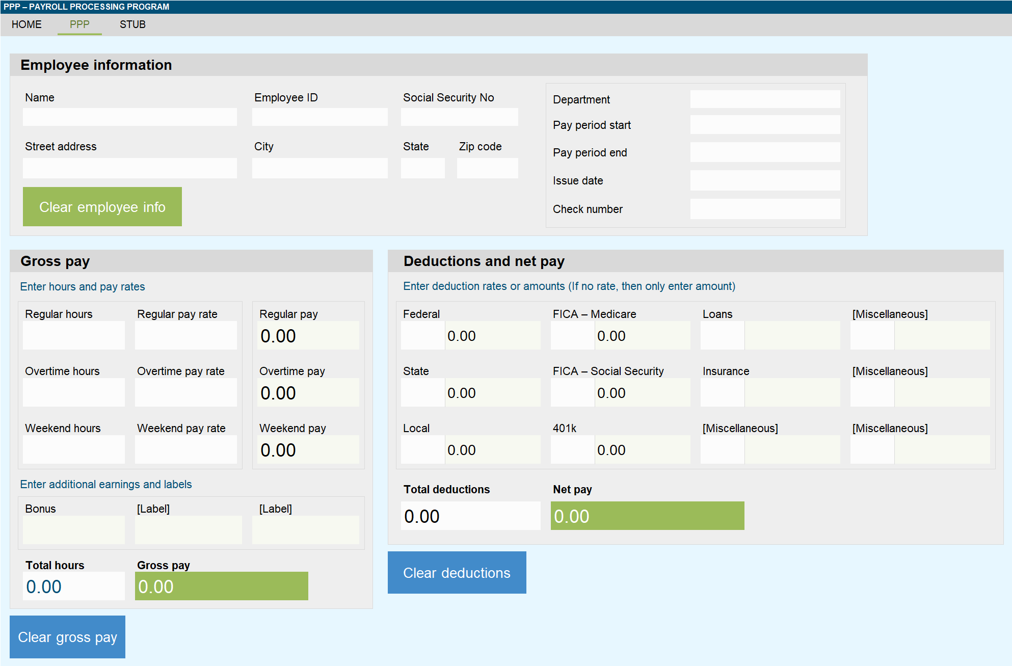 Product images - PPP - Payroll Processing Program - screenshot 1 - Techronology
