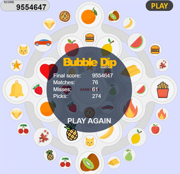 Bubble Dip Match high score
