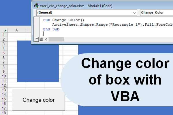 Change shape color with VBA – How-to