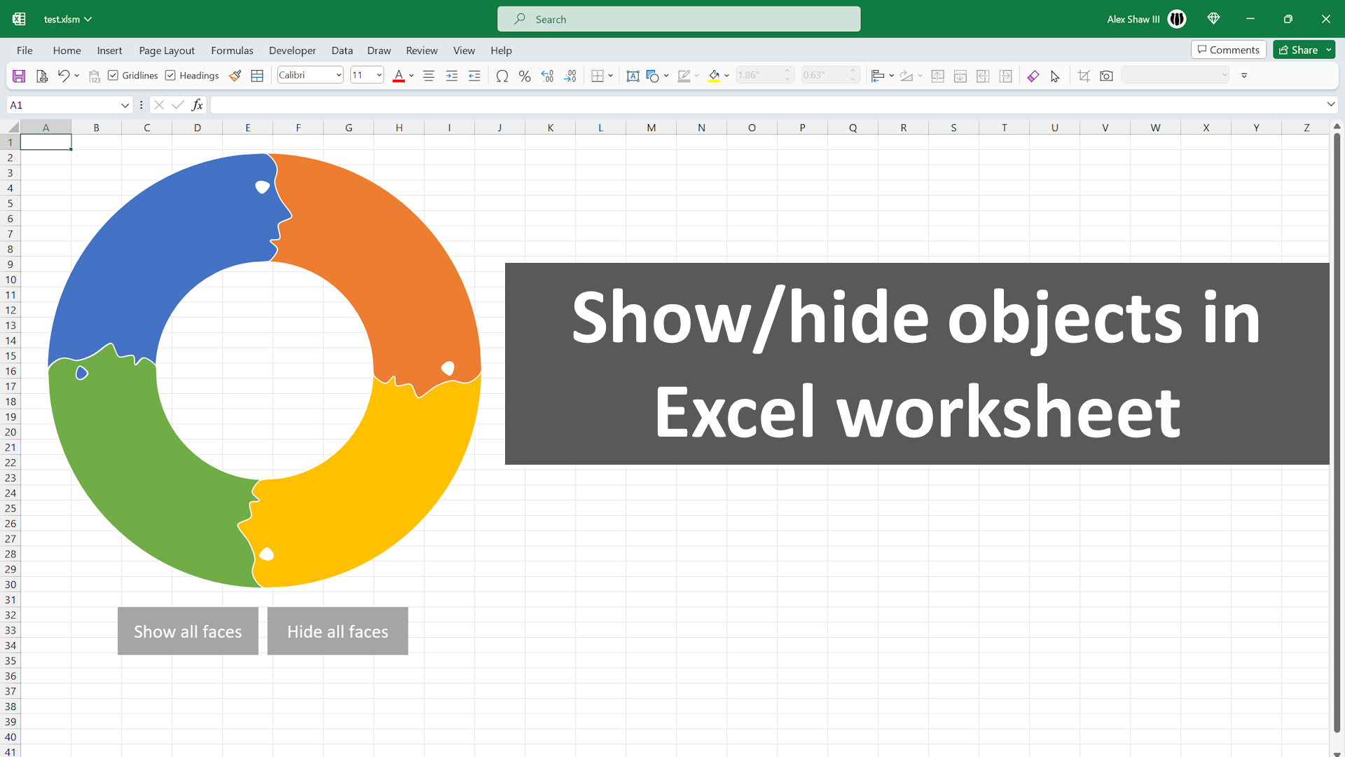 Show hide objects with Excel VBA - How-to video - Techronology