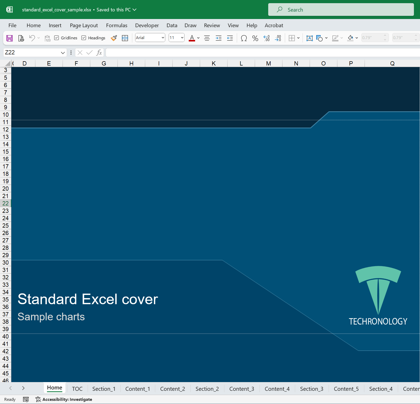 Excel Cover Pages - Techronology