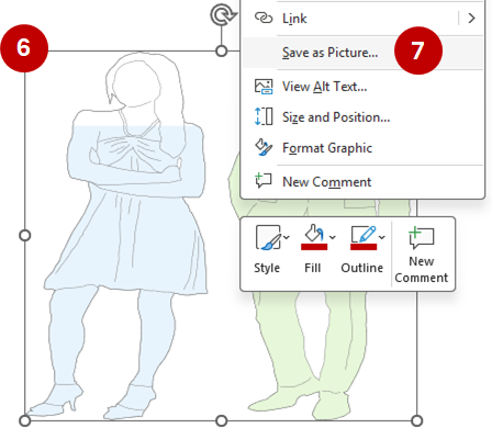 Steps 6 and 7 - Save SVG file to PNG in PowerPoint - How to - Techronology