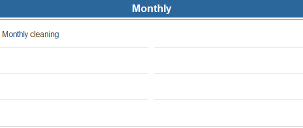 Personal Task Schedule - Monthly view - Techronology