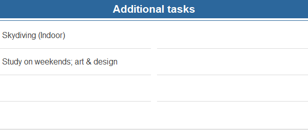 Personal Task Schedule - Additional tasks - Techronology