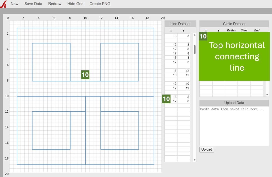 How to create impossible box in APG21 - Step 10 - Top horizontal connecting line - Techronology