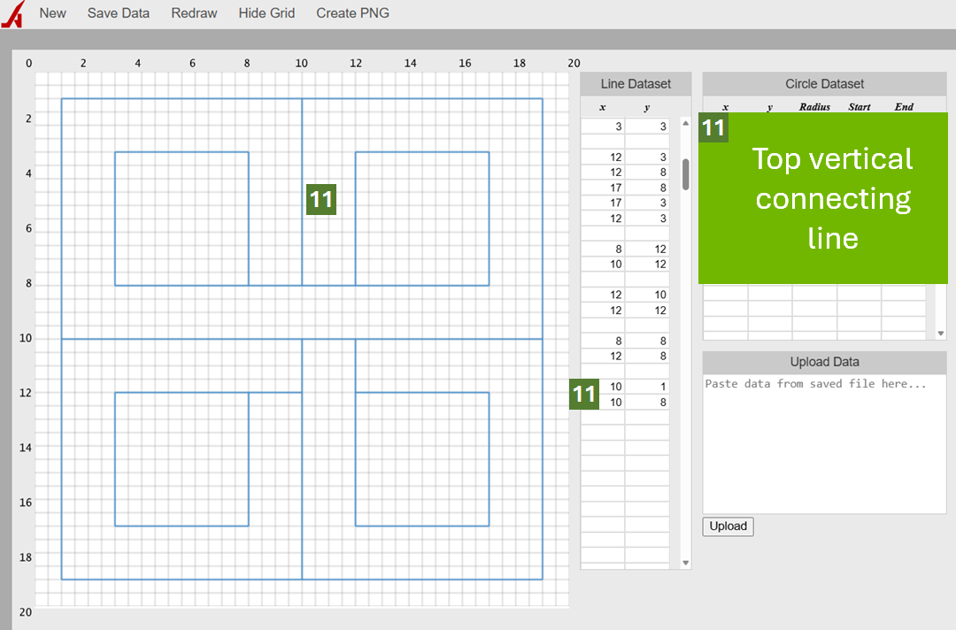Step 11 - Top vertical connecting line - Techronology