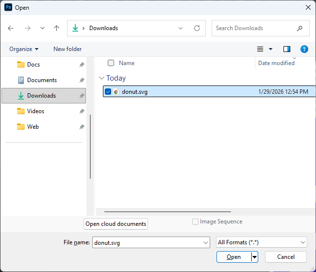 Open flywheel in Photoshop - Techronology