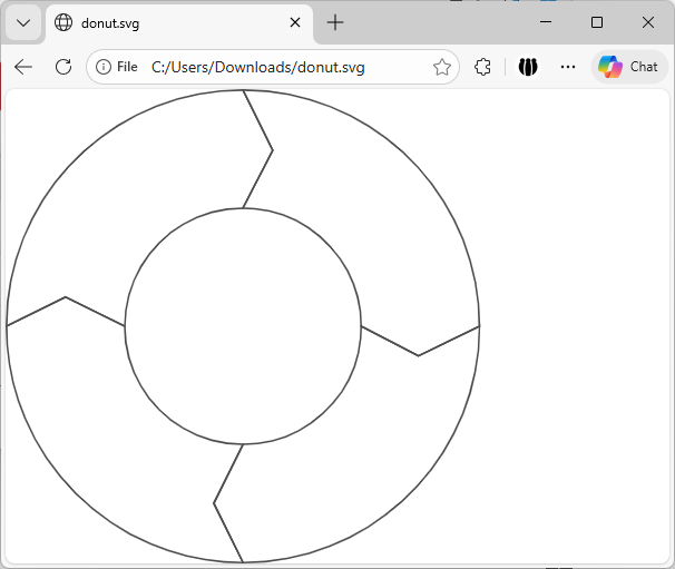 View SVG code - Opened image in browser - Techronology