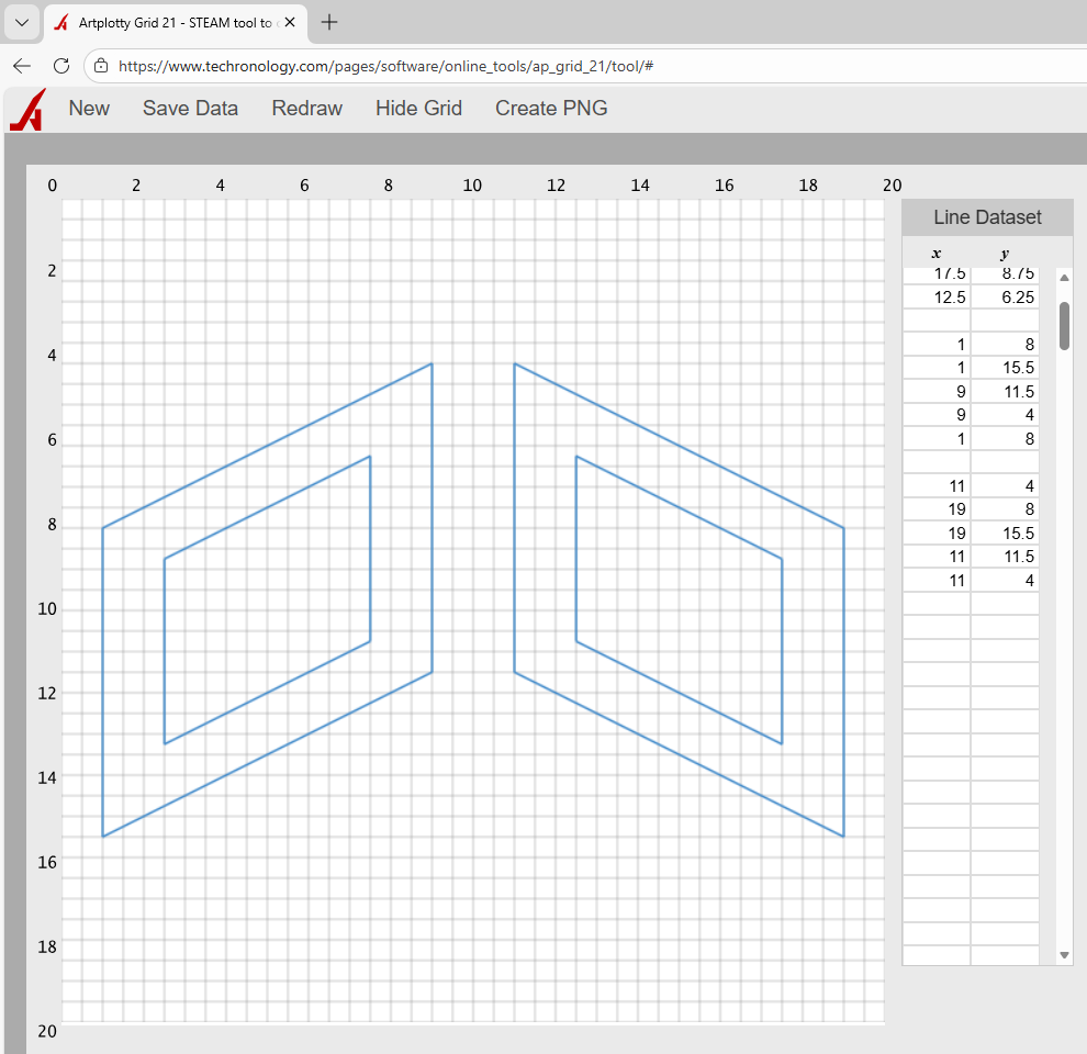 Draw two boxes in perspective with APG21 - Remove inner guides - Techronology
