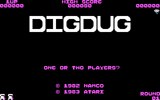 Old school PC games screenshots - Dig Dug 1 - Techronology