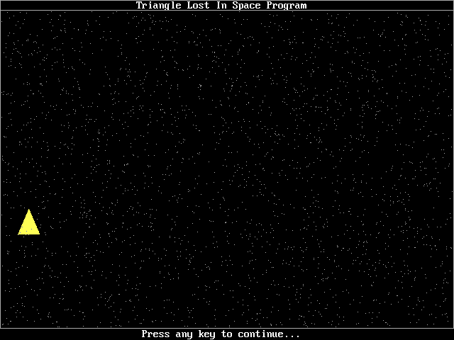 GPD Demo - Triangle lost in space program - Techronology
