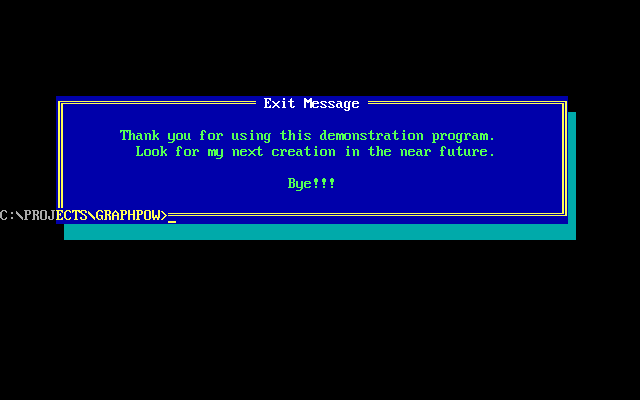 GPD Demo - Exit message - Techronology