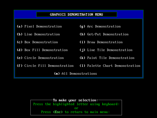 GPD Demo - High resolution graphics menu - Techronology