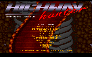 Old school PC games screenshots - Highway Hunter 1 - Techronology