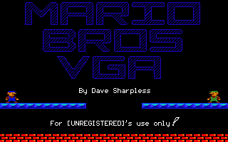 Old school PC games screenshots - Mario Bros 1 - Techronology