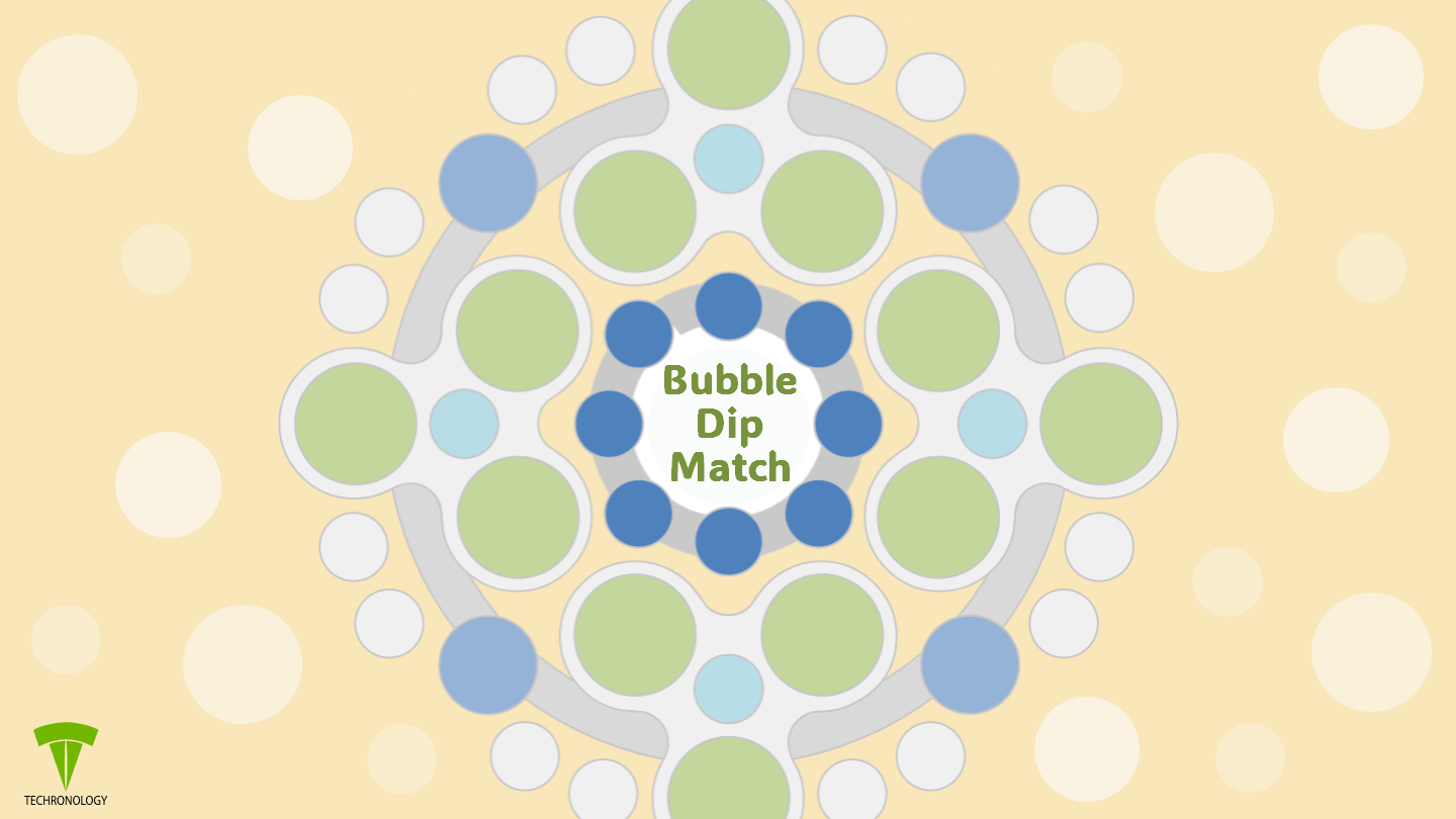 Enjoy five levels of colorful play in the Bubble Dip Match online matching game | Techronology - https://www.techronology.com/